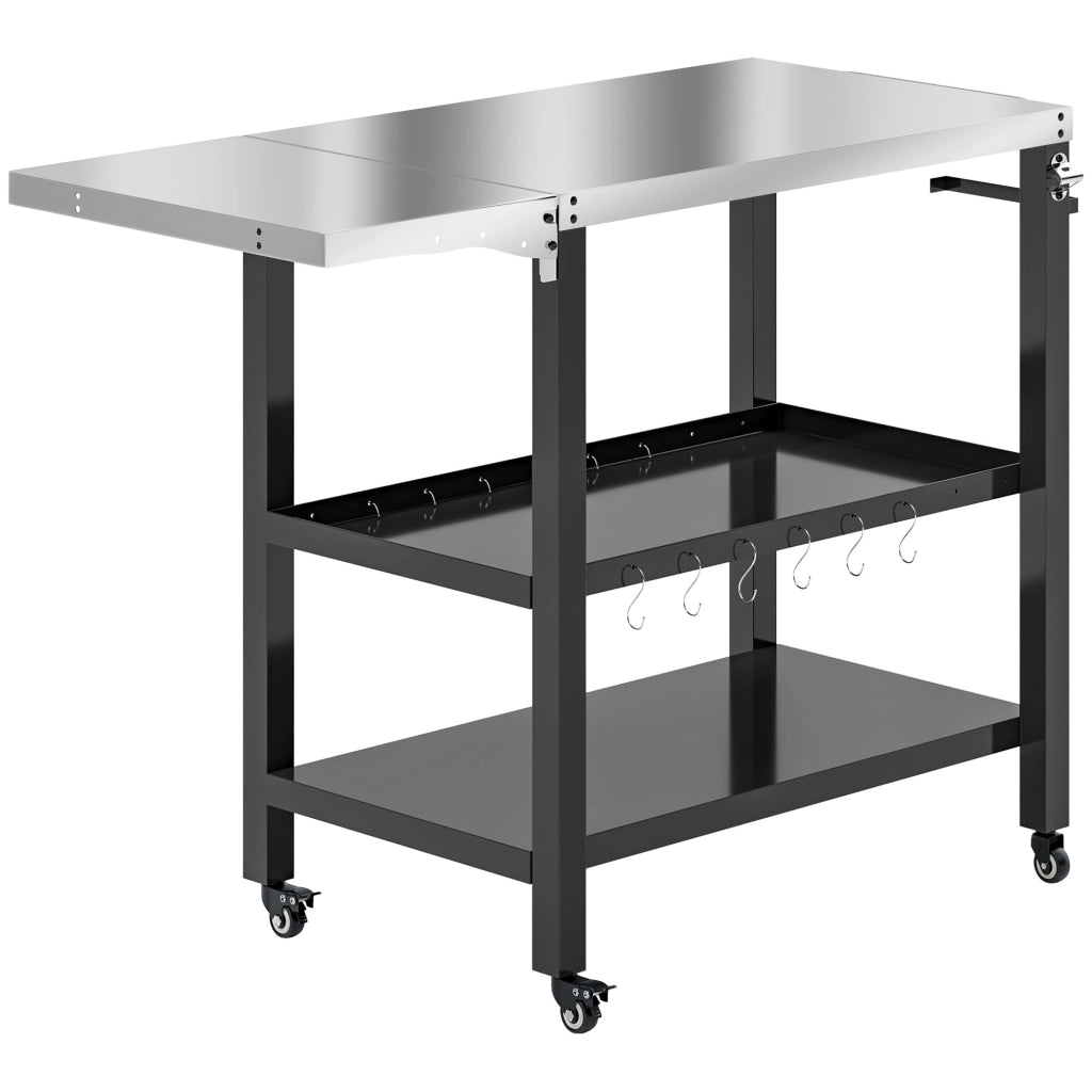 Carro da Giardino con Piano ¨C Minimal ¨C 116x50x86 cm Nero