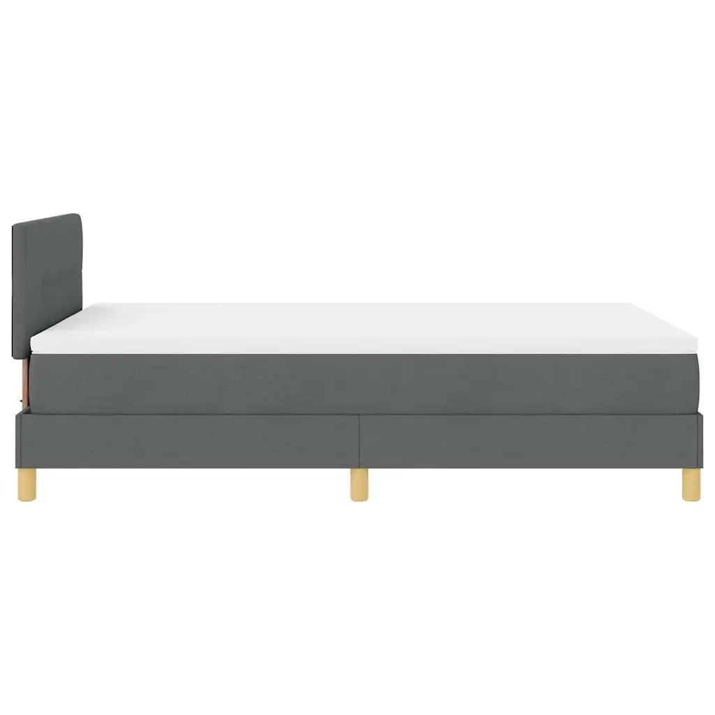 Letto a Sorgente LED Grigio scuro 120 x 190 cm Tessuto 3342423
