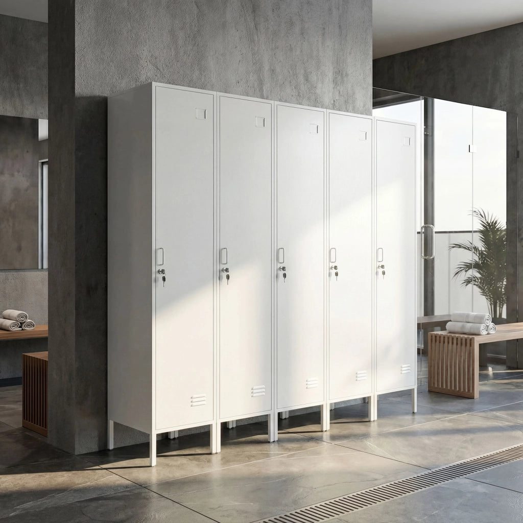 Armadio Metallico con Porta ¨C zephmum ¨C Bianco 40x40x179 cm
