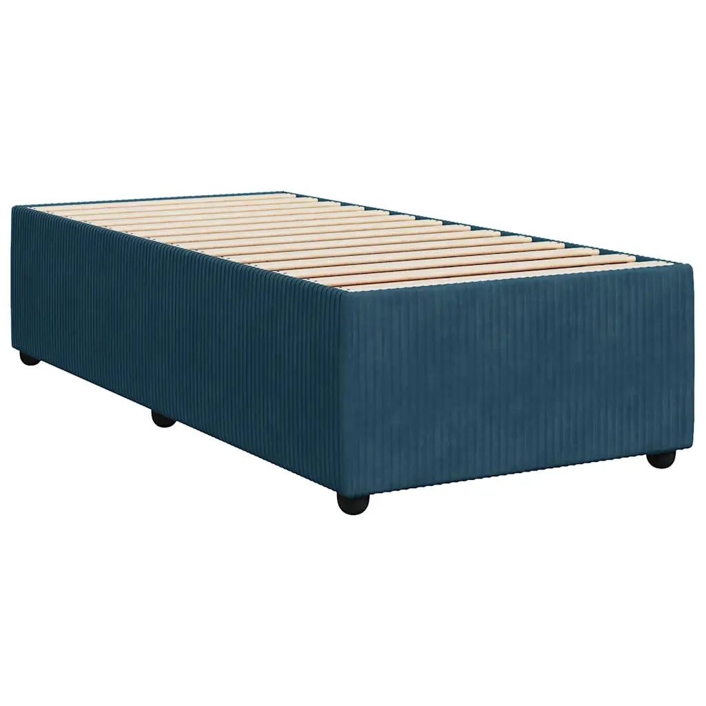Giroletto a Molle con Materasso Blu 90x190 cm in Velluto 3287624