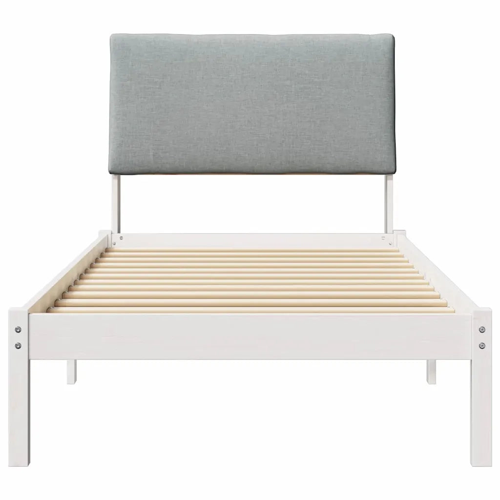 Struttura del letto-Giroletto-Rete del Letto Bianco e grigio chiaro 100 x 200 cm 496629