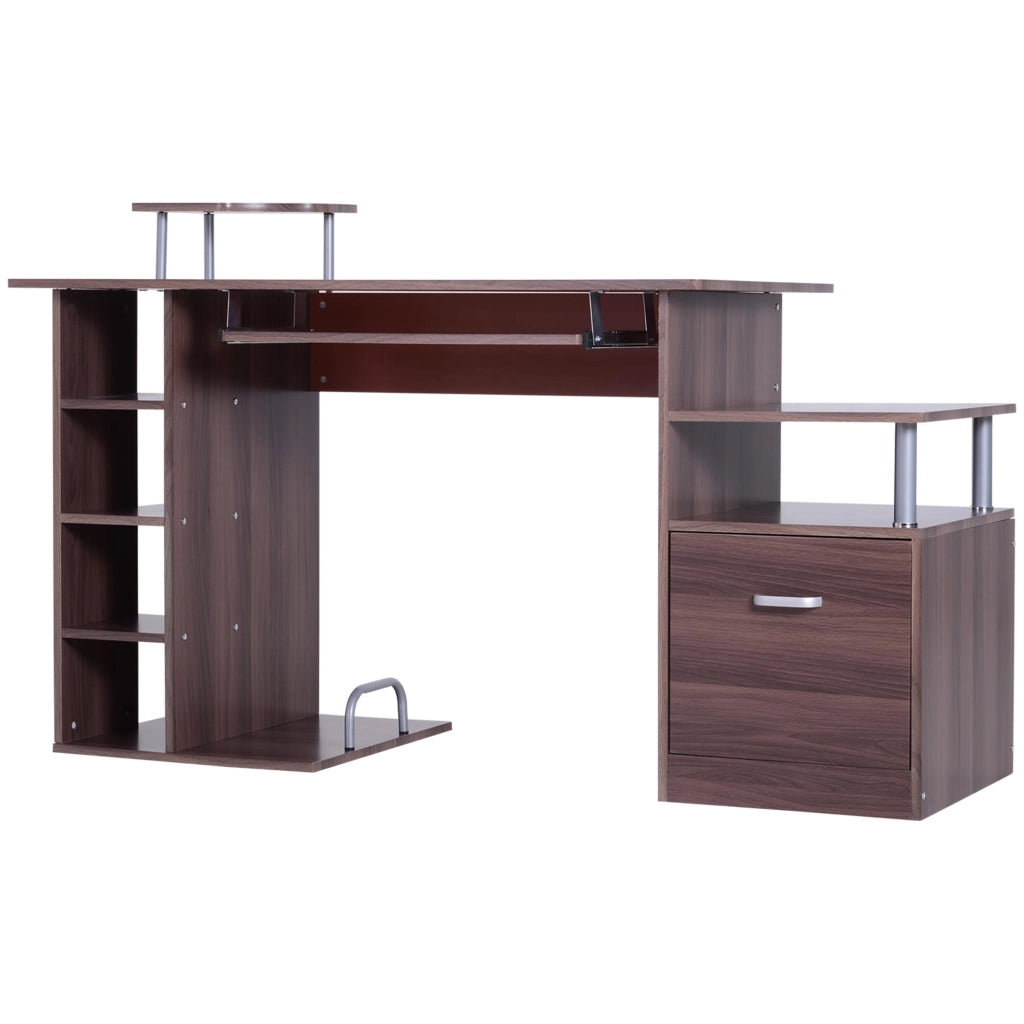 Scrivania per Computer ¨C Xylo ¨C Legno con Cassetto e Scaffale