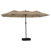 Ombrello | Parasolne a Doppia Testa con LED Tortora 449x265 cm