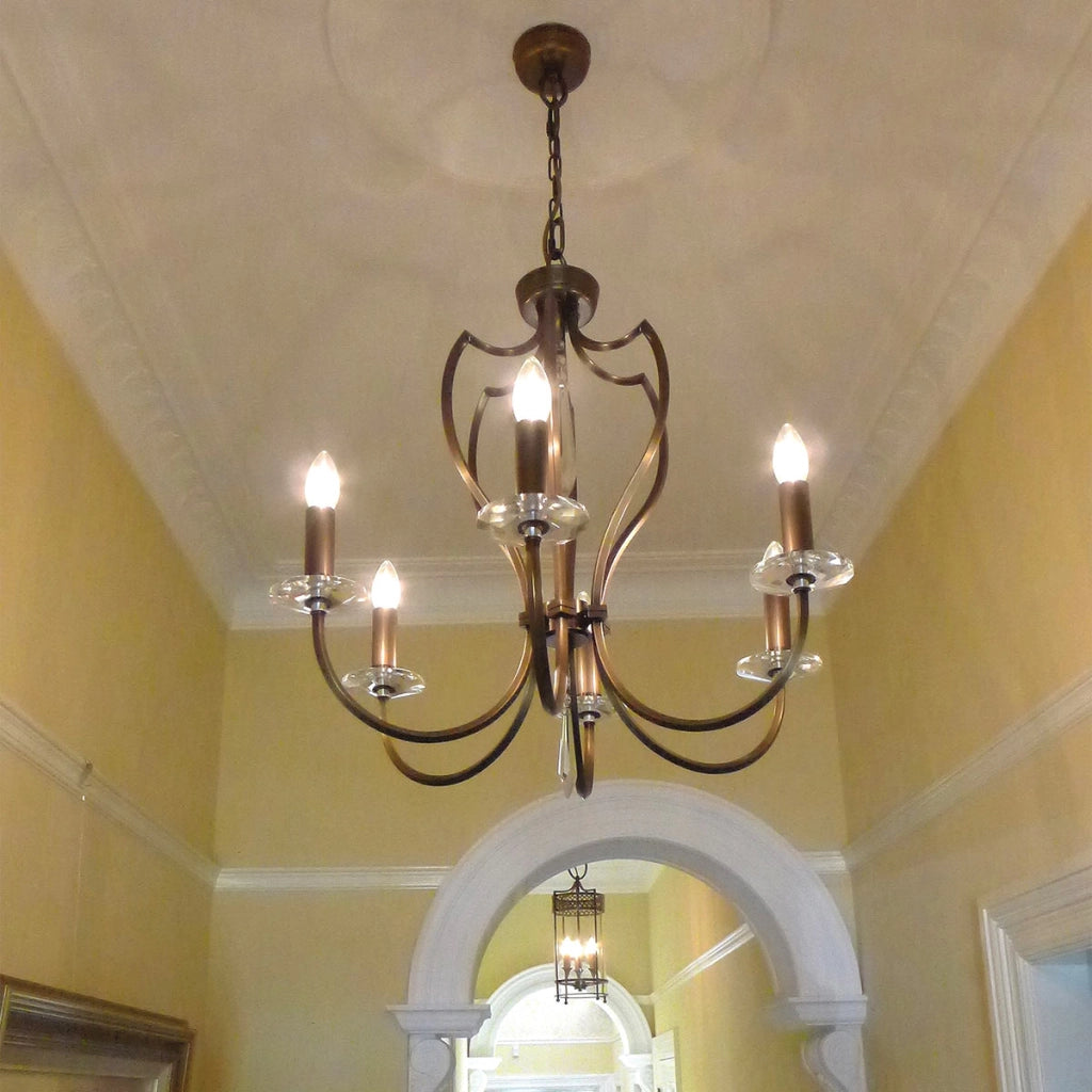 Lampadario a candelabro Pimlico bronzo scuro 6xE14 Elstead