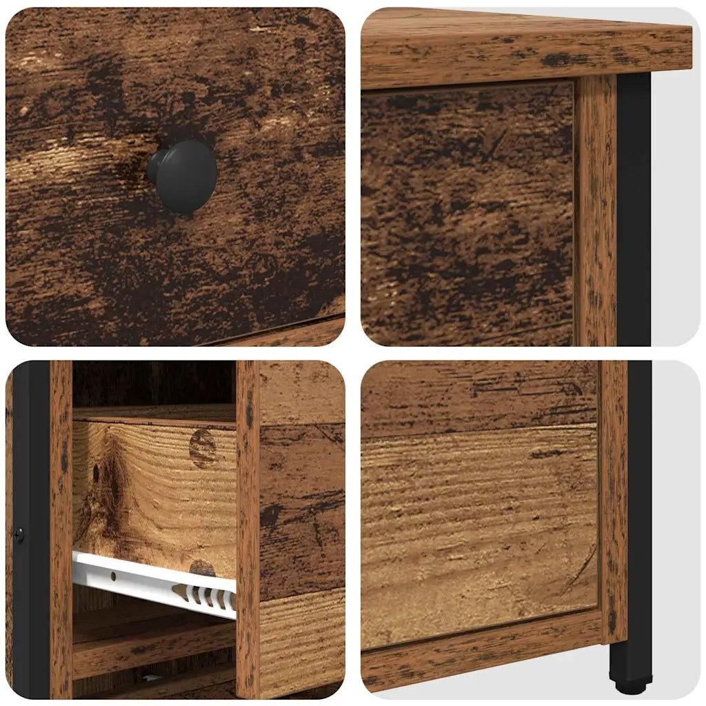 Armadio da Notte con cassetto Marrone 40 x 36 x 60 cm 871257