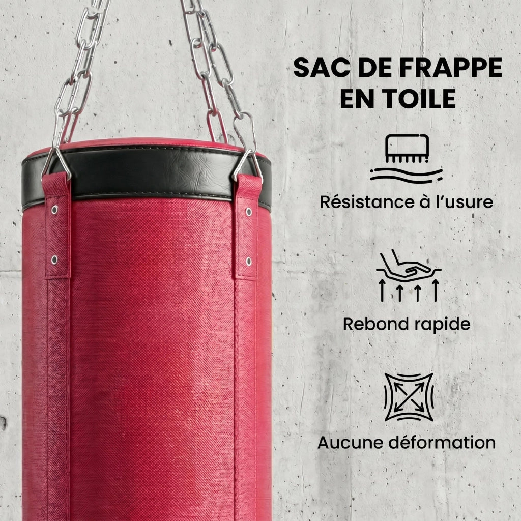 Sacco da Boxe Autoportante con Base Regolabile ¨C Minimal ¨C Rosso 175x91x231cm