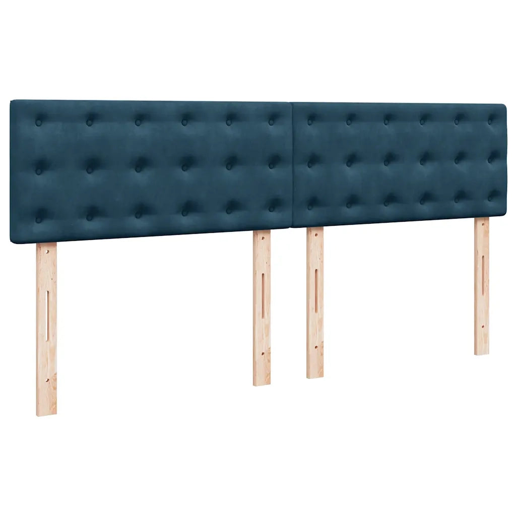 Giroletto a Molle con Materasso Blu 200x200 cm in Velluto 3290146