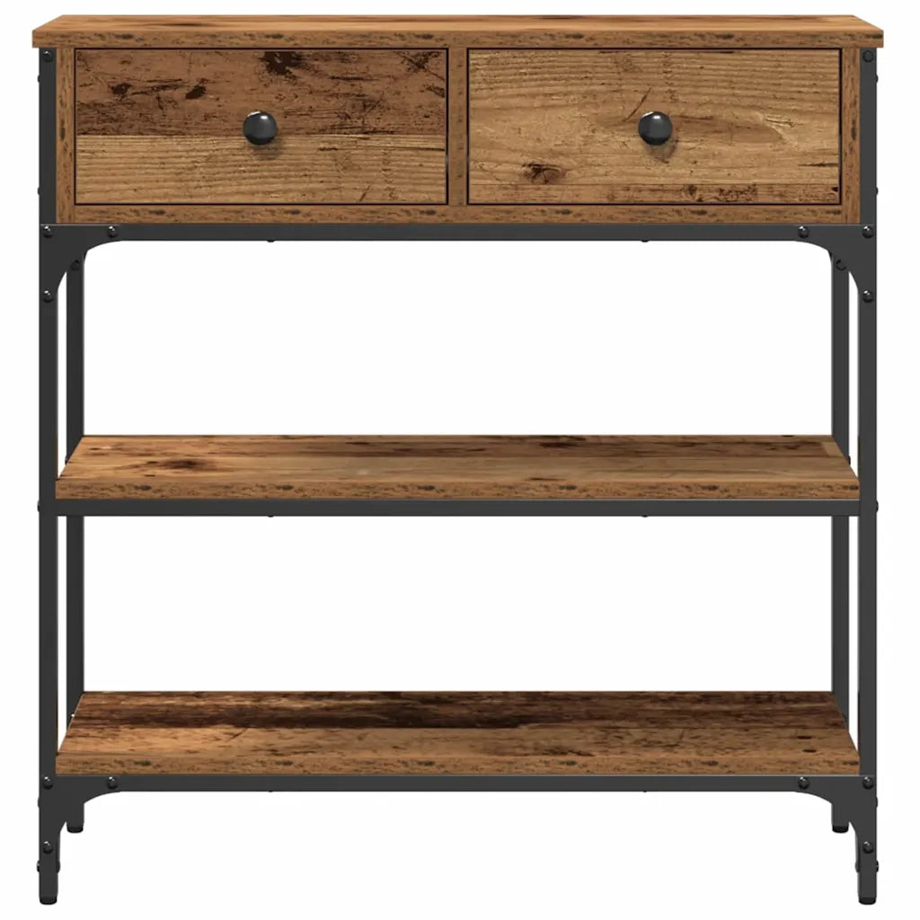 Tavolo consolle con cassetto Legno vecchio 72.5 x 25 x 75 cm 863519