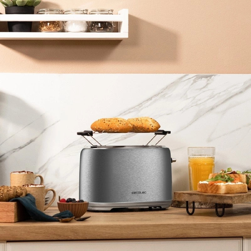 CECOTEC 03206 - Tostapane verticale Toast&Taste 1000 Retro Double Inox