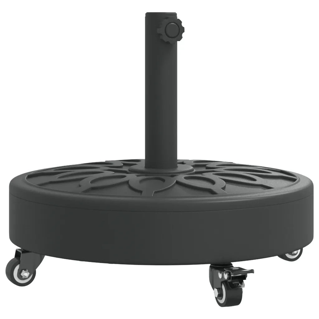 Base per ombrellone-Supporto per ombrellone con Ruote per Pali ?38/48 mm 27 kg Rotonda 797047