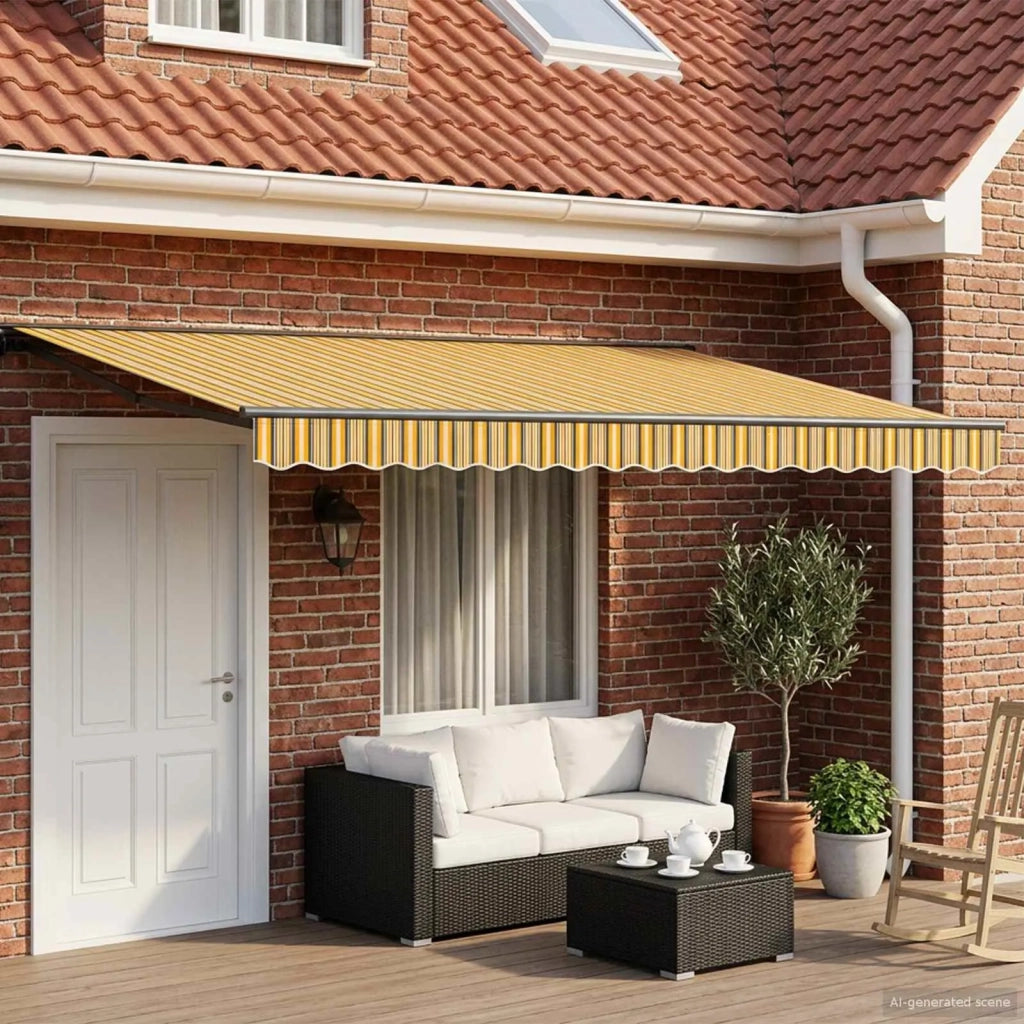 Cornice per Tenda Manuale con LED 5 × 3,5 m 3420944