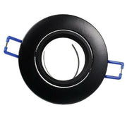 Trade Shop - Porta Faretto Da Incasso Tondo Supporto Faretti Portafaretto Controsoffitto P12 - Nero