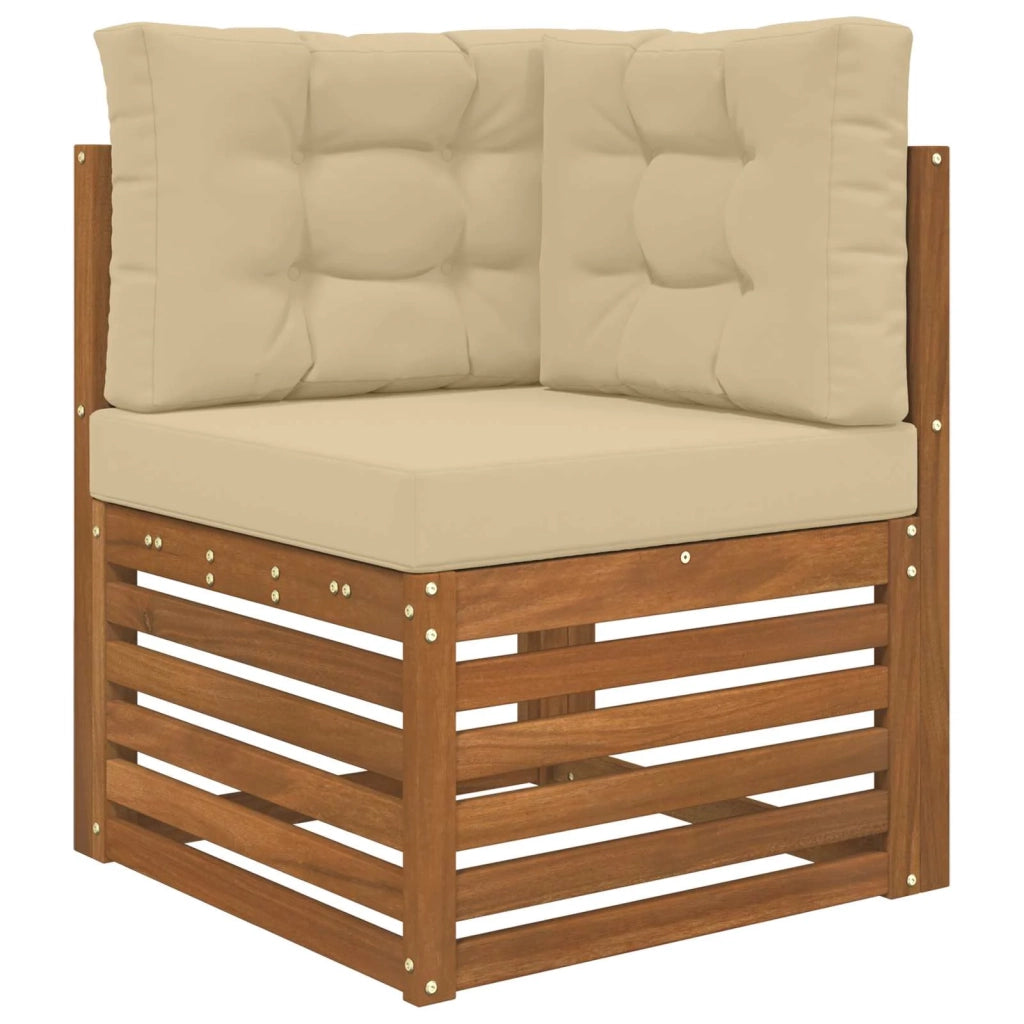 Cuscino per divano da esterno 3 pz | Cuscini per sedie Beige Poliestere
