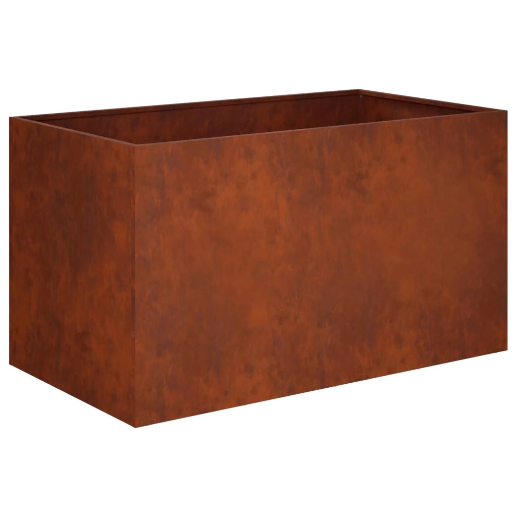 Vaso da giardino 2 pz Ruggine 80 x 50 x 50 cm Acciaio Corten 8005273