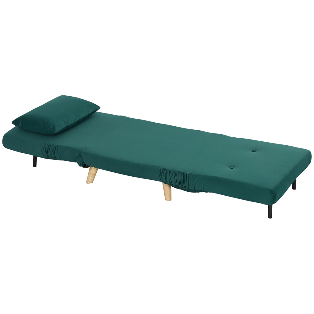 Poltrona Letto Pieghevole Regolabile ¨C Minimal ¨C Velluto Verde Scuro