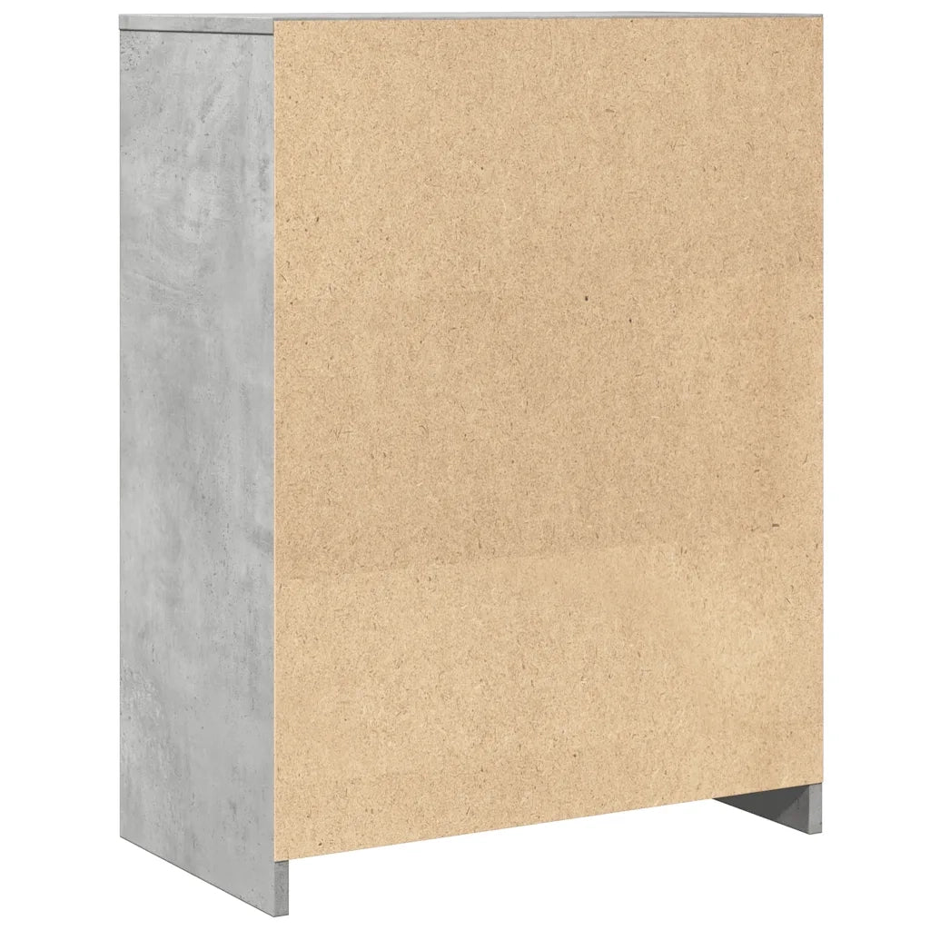 Mobile da Bagno Grigio Cemento 60x33x80 cm in Legno tecnico 856286