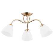 Plafoniera AMARILLO ottone con cristallo 3xE27 58cm Alfa