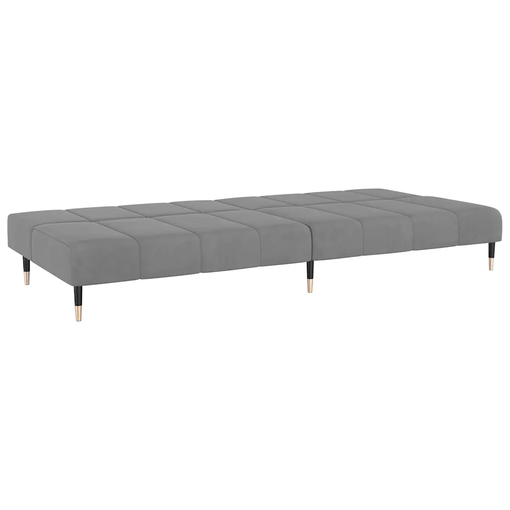 Divano Letto a 2 Posti-Sofa Letto 2 Posti-Daybed Grigio Chiaro in Velluto 362545