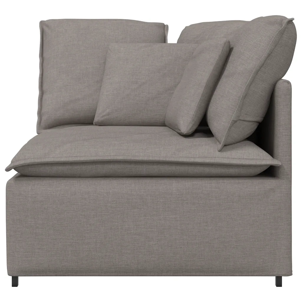 Modulo Angolare Divano Modulare con Cuscini Tortora 100 cm 4104452