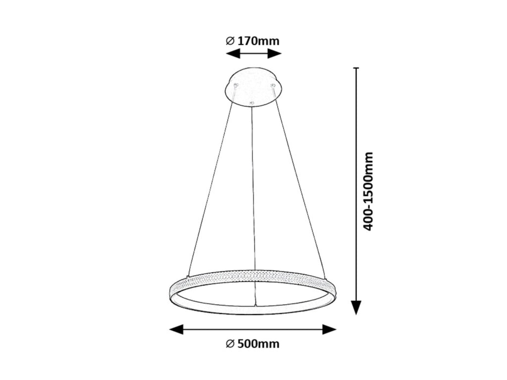 Lampada a sospensione LED Rabalux Grete 32W Ø50 nera