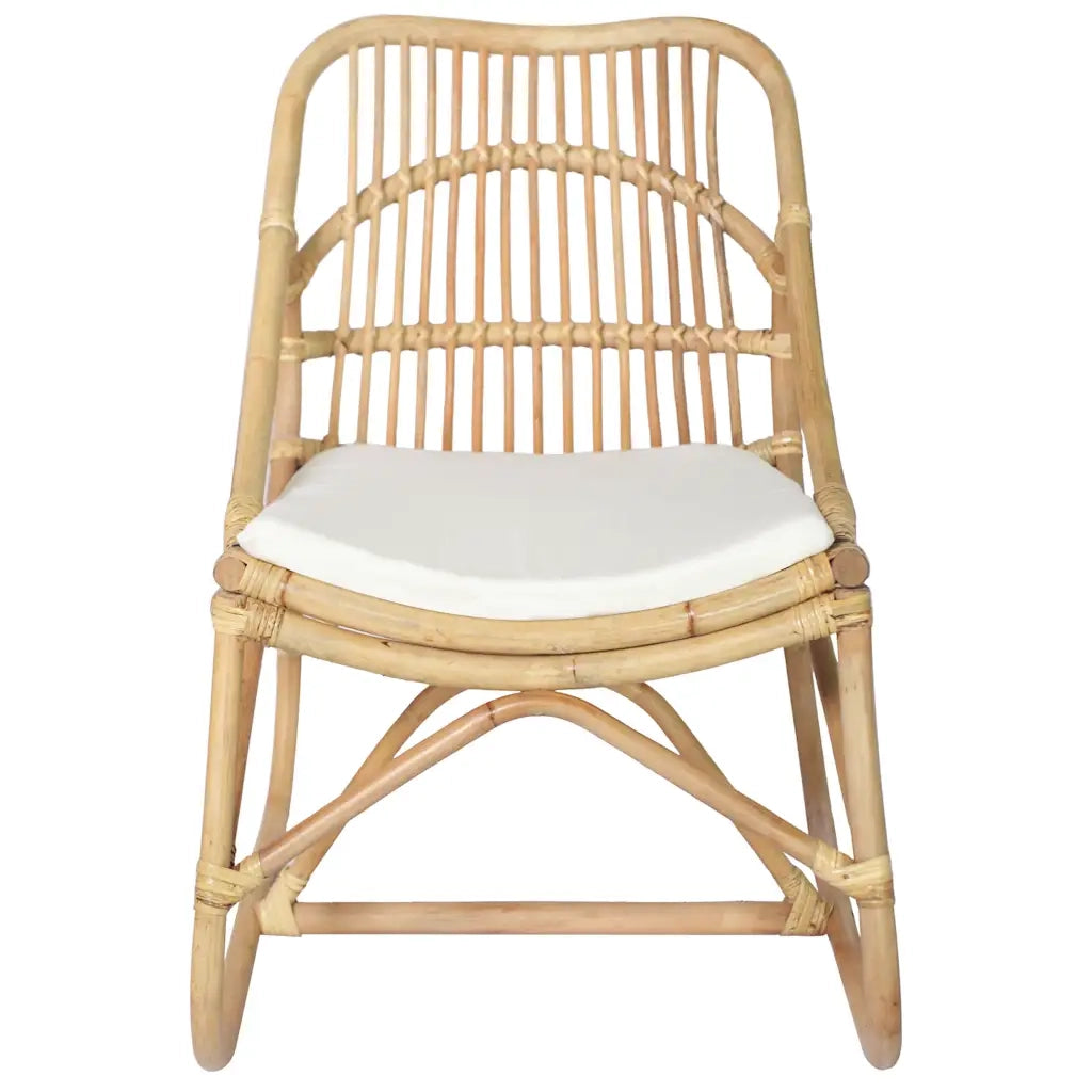Poltrona | Sedia in Rattan e Lino