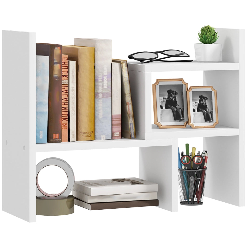 Scrivania modulare con scaffale ¨C Minimal ¨C MDF bianco 2 pezzi
