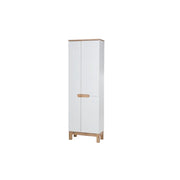 Colonna bagno ERMANO – Rovere chiaro e bianco lucido – 60x187 cm – 1 porta – Da posare