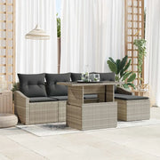 Set Divano da Giardino con cuscino 6 pcs Grigio chiaro 3348988