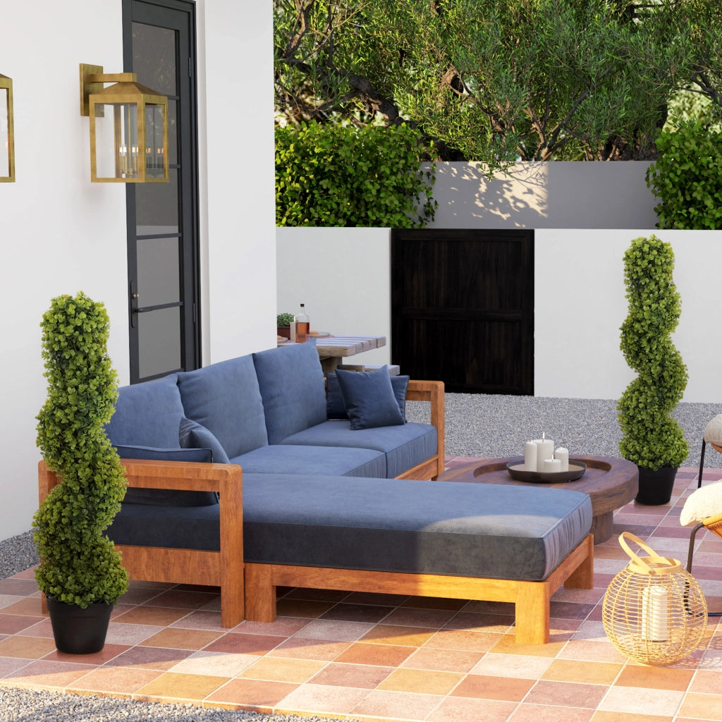 Set 2 Piante Artificiali Decorative con Vaso ¨C Xylo ¨C Verde 90 cm per Interno ed Esterno