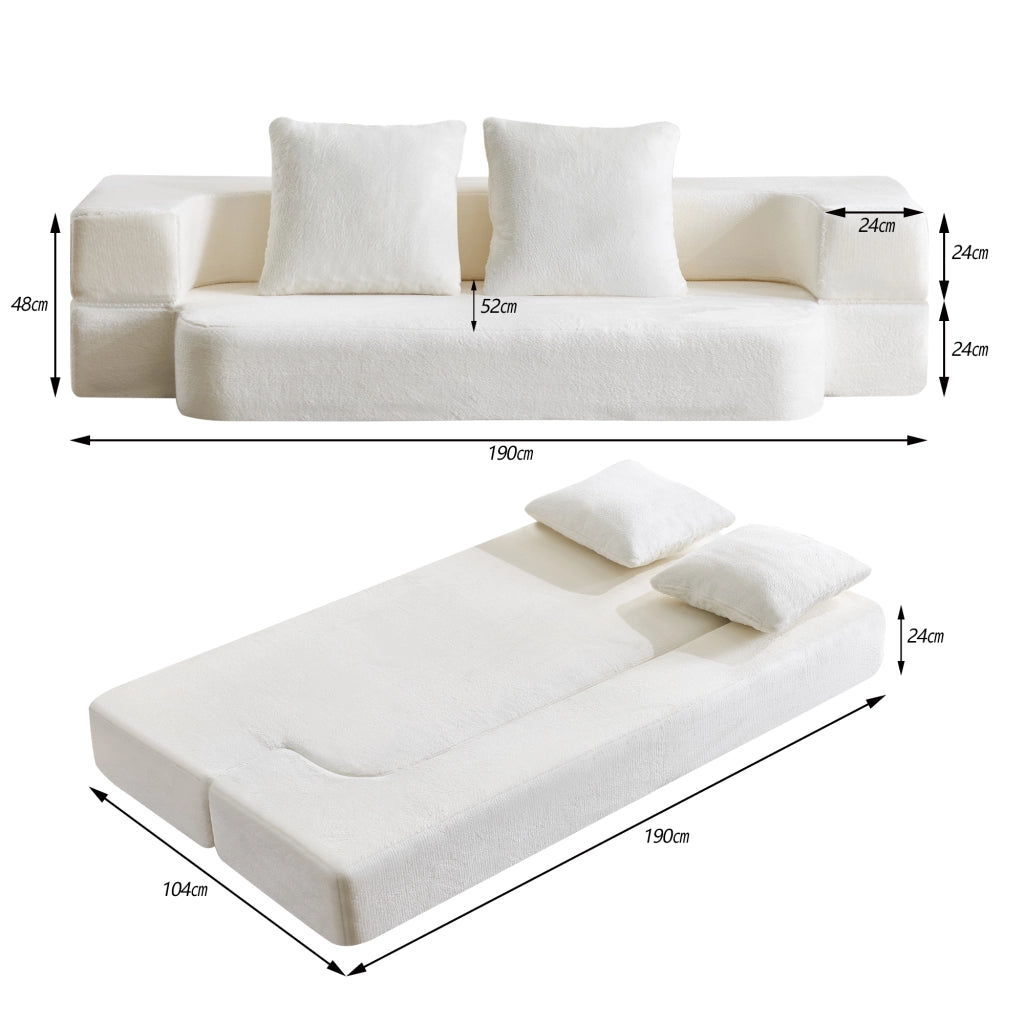 Divano Letto Pieghevole ¨C Xylo ¨C Bianco