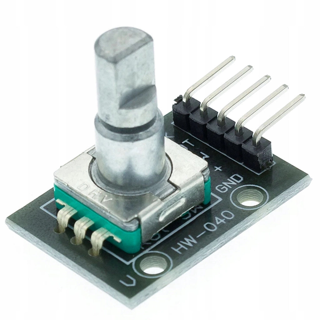 Modulo Encoder Rotativo con Pulsante – Rotazione 360°, 20 Impulsi per Giro | Raster 2,54 mm