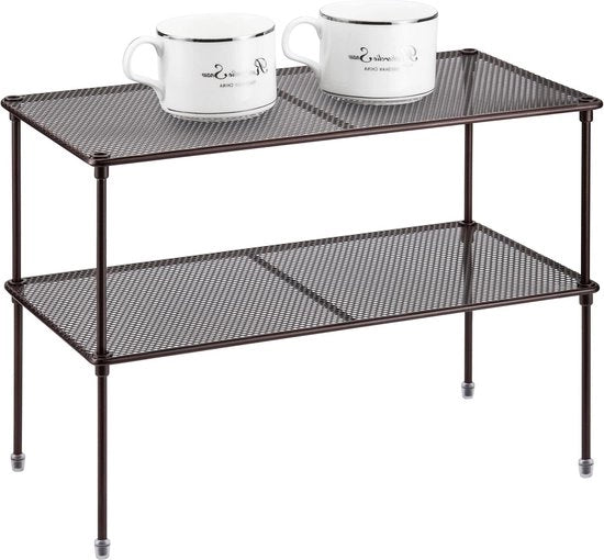 Organizzatore per pannelli di cucina - espandibile e sovrapponibile - mobile per ripostiglio per cucina e bagno - marrone