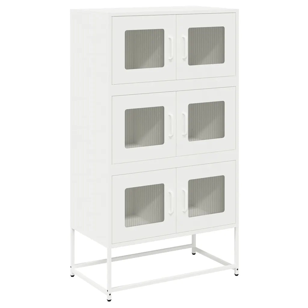 Credenza Bianca 68x39x123 cm in Acciaio 853355