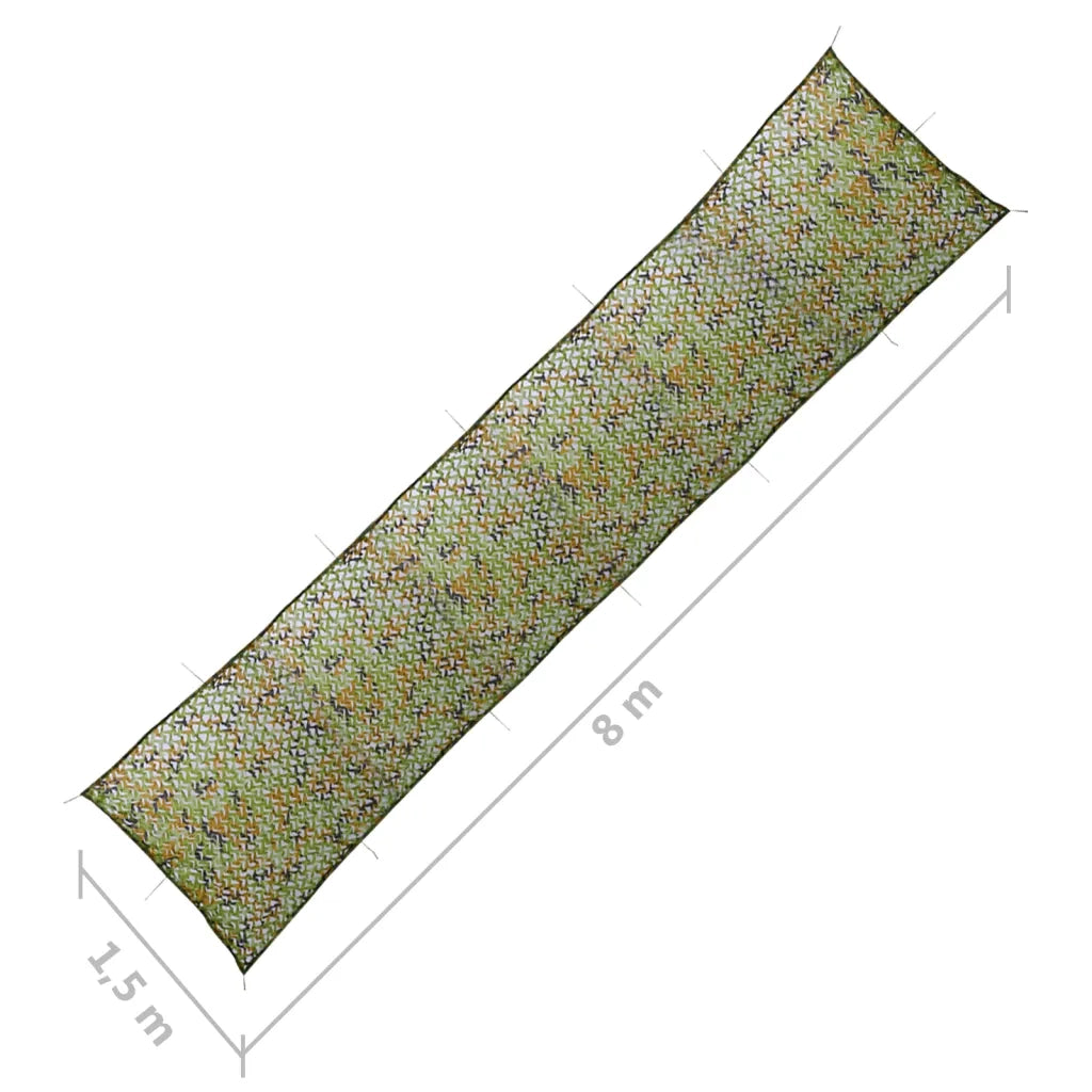 Rete Mimetica con Custodia 1,5x8 m Verde 135877