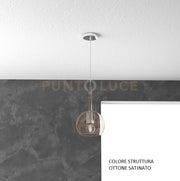 SOSP. OTTONE SAT. 1 LUCE PICCOLA AMBRA 1155OS-SP-AM