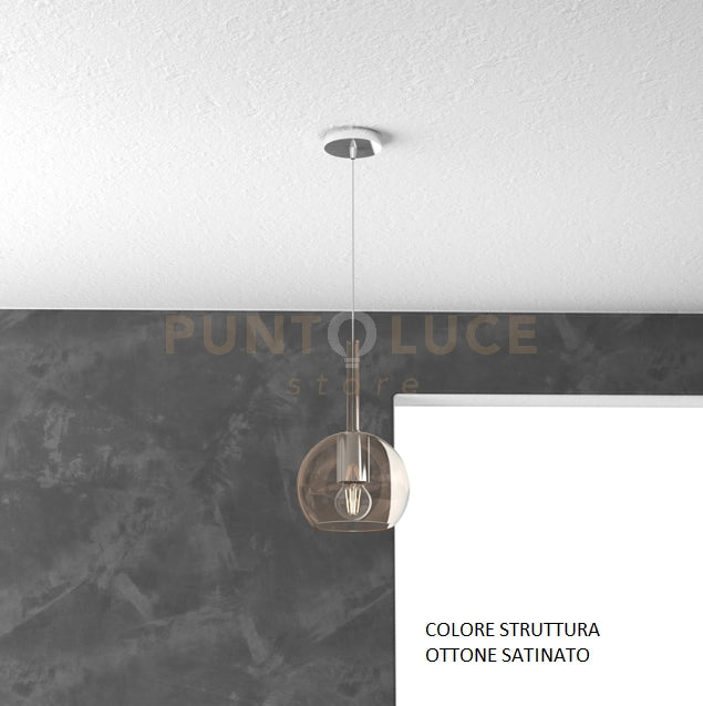 SOSP. OTTONE SAT. 1 LUCE PICCOLA AMBRA 1155OS-SP-AM