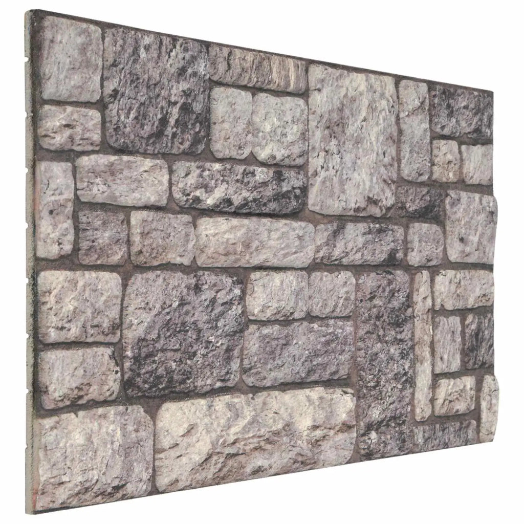 Pannelli da parete 10 pz 100 x 50 cm Grigio e Bianco 42046097