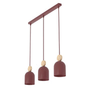 Lampada a sospensione MESI japandi bordeaux 3xGU10 Emibig