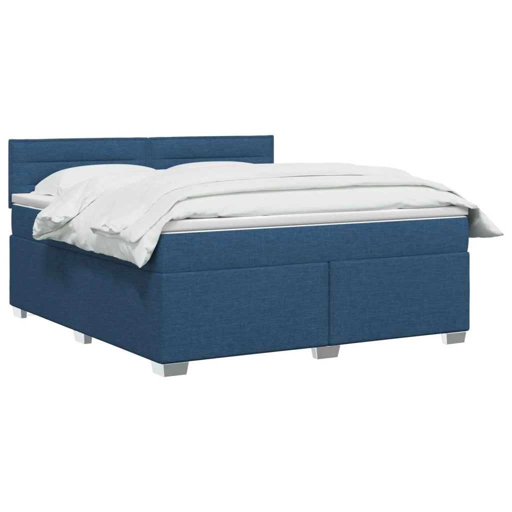 Letto box spring con materasso Blu 180 x 200 cm Tessuto 3450536