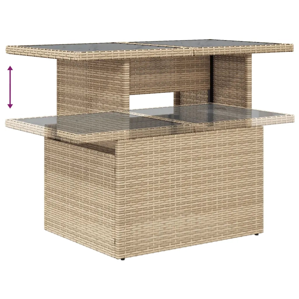 Set Divano da Giardino 6 pz con Cuscini Beige in Polyrattan 3268518