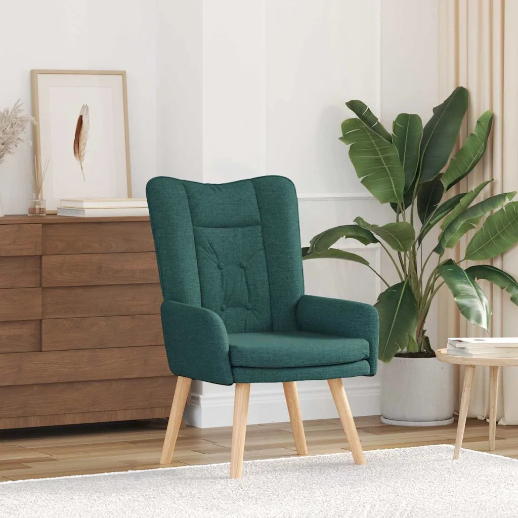 poltrona Verde Scuro 63 x 67 x 94 cm Tessuto e compensato 42001829