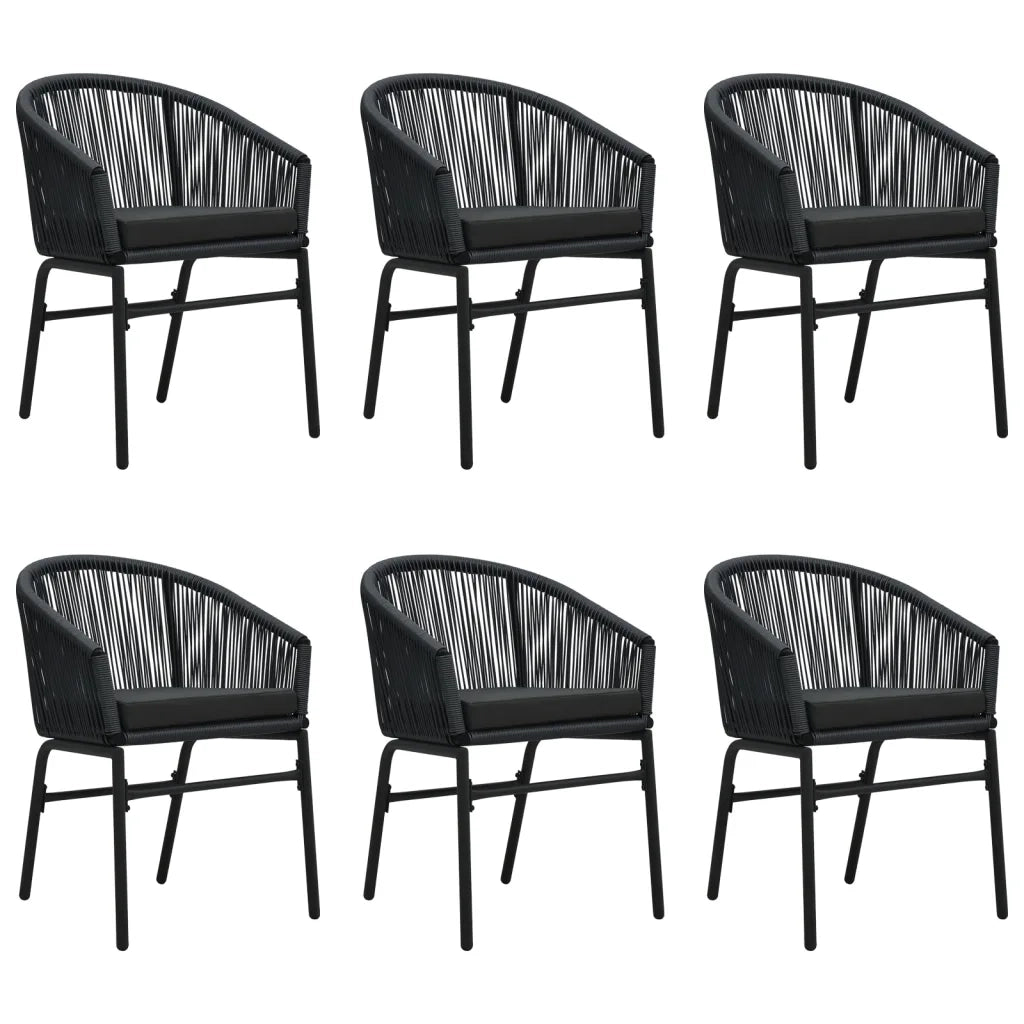 Set da Pranzo da Giardino 7 pz Nero 3099243