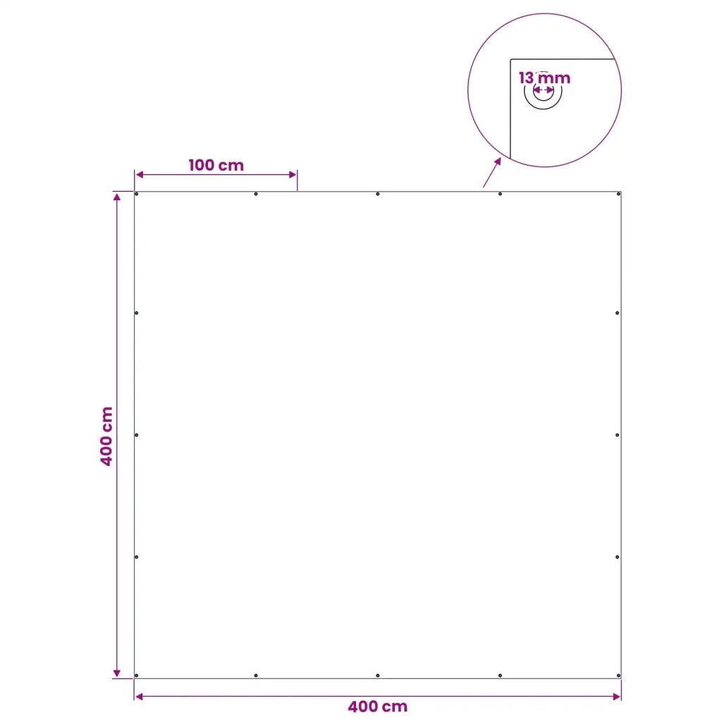Telo con Occhielli Blu 4 x 4 m 180 gsm PE 42039500