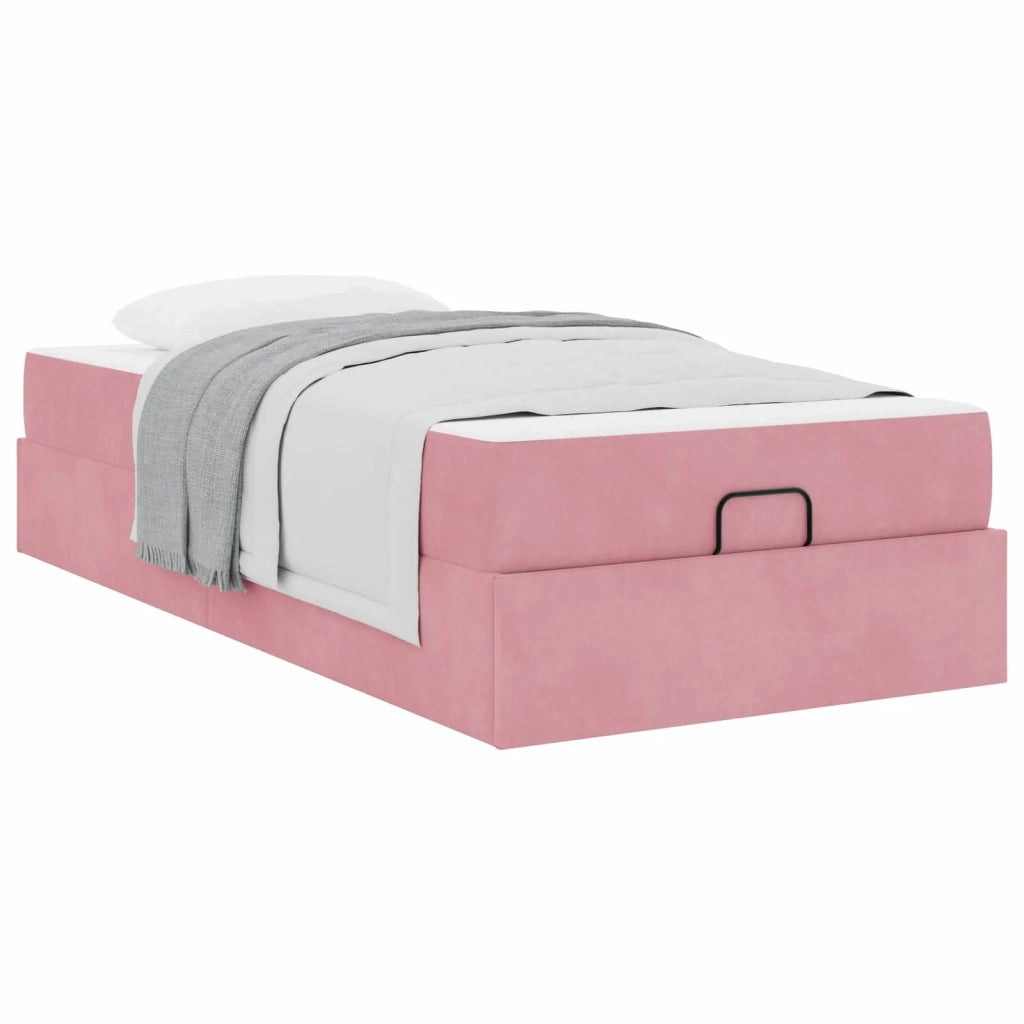Struttura letto con materasso 2 pcs Rosa Velluto 3399545