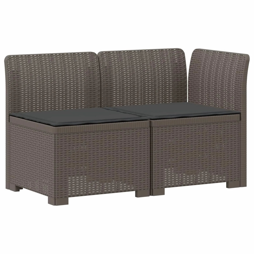 Divano da esterno-Divano da Giardino a 2 Posti con Cuscini Aspetto Rattan PP 805366