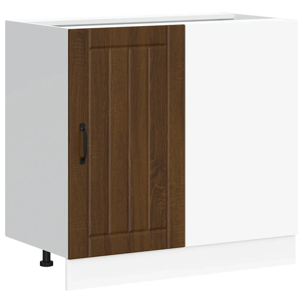 Mobile base da cucina-Base da Cucina Lucca Rovere Marrone in Legno Multistrato