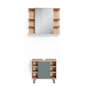 Vicco Set mobili bagno Verde 2 parti