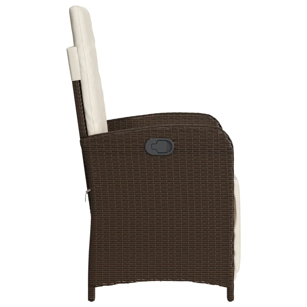 Set Bistrò 3 pz con Cuscini Marrone in Polyrattan 365202