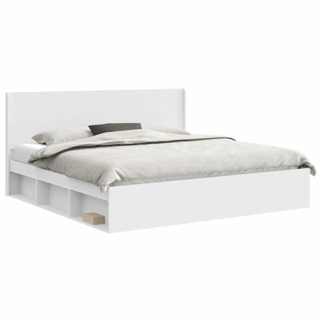 Letto da camera | Struttura del letto con stoccaggio e testata 3 pcs