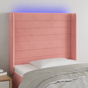 Testiera a LED-Testata con LED Nera 93x16x118/128 cm in Velluto 193916
